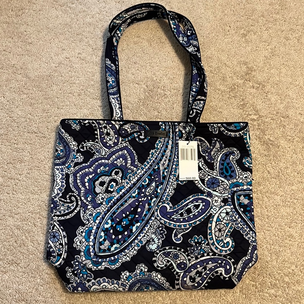 Vera Bradley Iconic Tote Bag - Deep Night Paisley - NWT